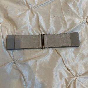 NWT Express Gray Leather/Synthetic Wide Belt sz S/M